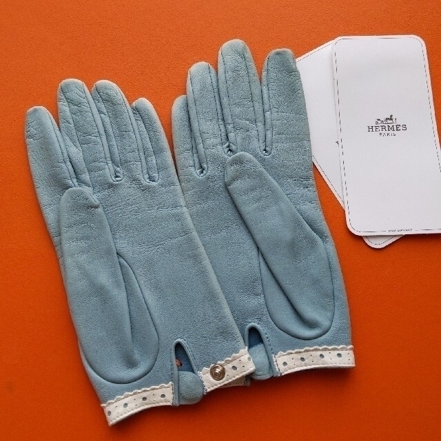 Hermes(エルメス)のレザーグローブ ギリー 手袋 サイズ７ 匿名配送 レディースのファッション小物(手袋)の商品写真