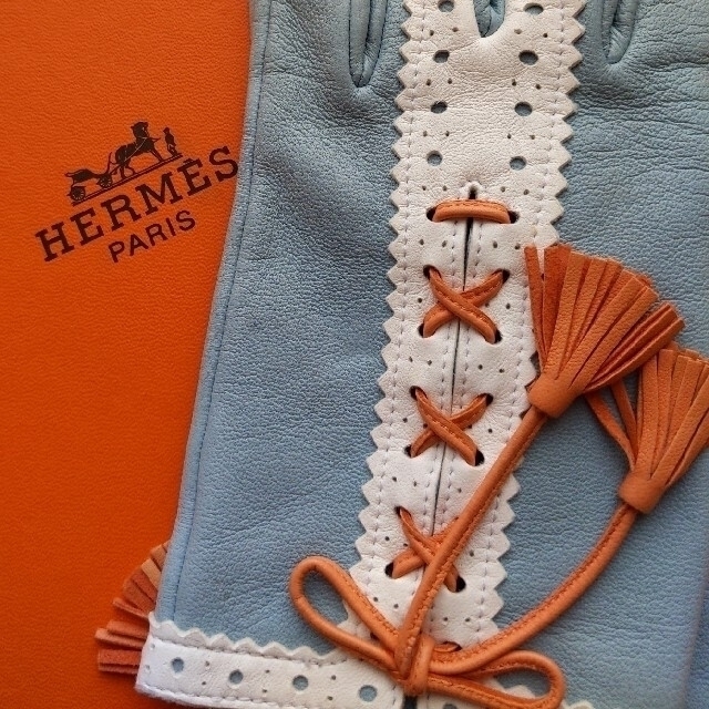 Hermes(エルメス)のレザーグローブ ギリー 手袋 サイズ７ 匿名配送 レディースのファッション小物(手袋)の商品写真