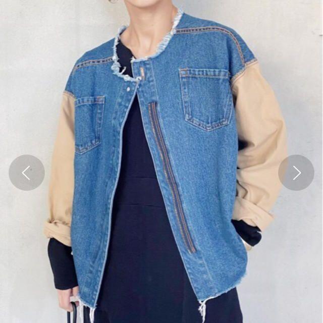 Ameri VINTAGE(アメリヴィンテージ)のmacalon様 専用CHINO DENIM DOCKING JACKET レディースのジャケット/アウター(Gジャン/デニムジャケット)の商品写真