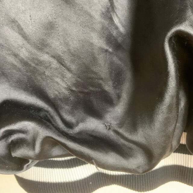 USA製 ビンテージ 古着 企業 刺繍 ロゴ ブラック ナイロン スタジャン L メンズのジャケット/アウター(スタジャン)の商品写真
