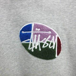 【希少】STUSSY ステューシー パーカー ワッペン ロゴ 刺繍