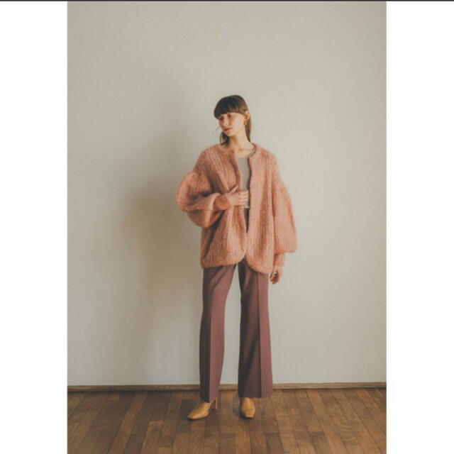 clane COLOR MOHAIR SHAGGY CARDIGAN