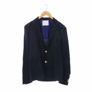 サカイ(sacai)のサカイ sacai ストライプ柄ジャケット ジャケット 1 紺 ベージュ(テーラードジャケット)