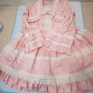 アンジェリックプリティー(Angelic Pretty)のアンプリ超初期新品バッスルジャンパースカート、ボレロ、ヘドレ4点(ひざ丈ワンピース)