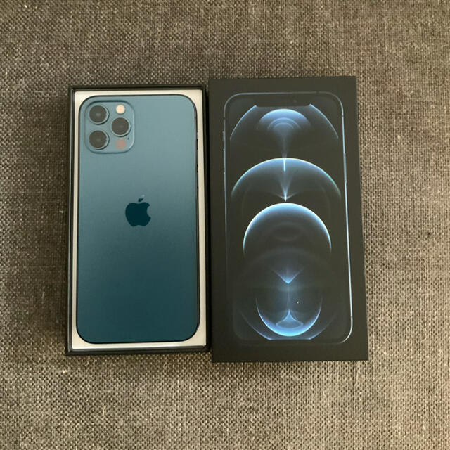 人気ショップ iPhone SIMフリー パシフィックブルー 美品 128GB Pro 12