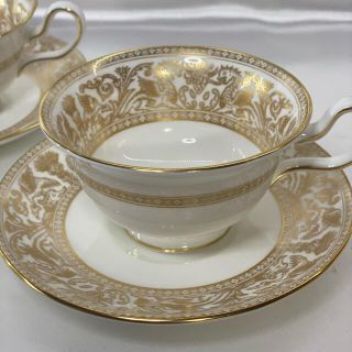 ウェッジウッド(WEDGWOOD)の○ ウェッジウッド　Wedgwood　フロレンティーン　ゴールド　２客(陶芸)