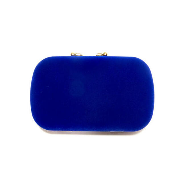 【在庫処分SALE】孔雀モチーフベロアクラッチ〈Blue〉 レディースのバッグ(クラッチバッグ)の商品写真