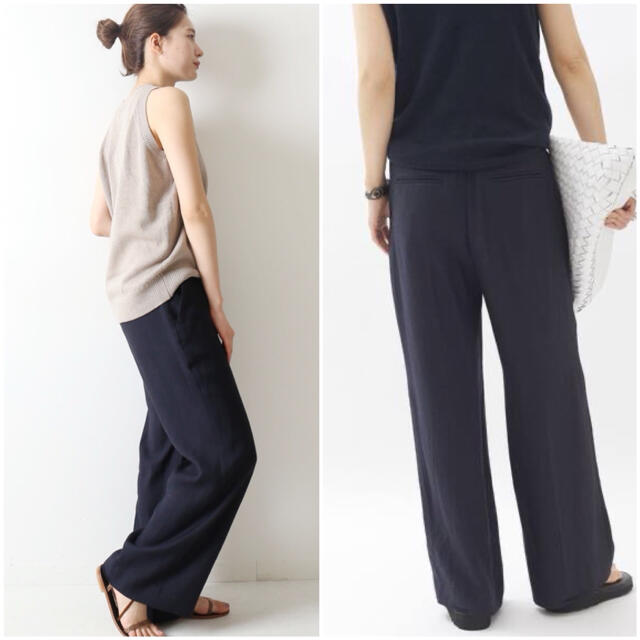 Plage - plage プラージュ washable linen パンツ 34 ネイビーの通販 ...