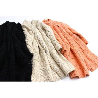 ◎未使用◎　米富繊維 COOHEM ローゲージ 肉圧ニットコートローブ　WOOL(ニットコート)