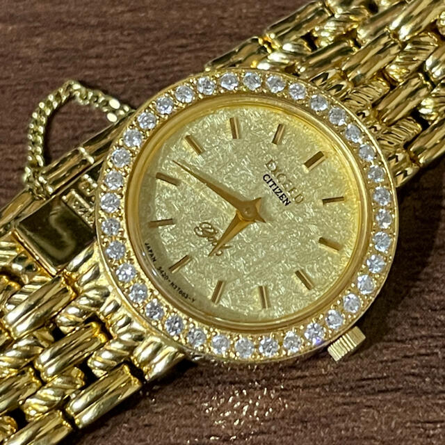 CITIZEN - シチズン　K18YG 金無垢　36Pダイヤベゼル　腕時計　エクシード ゴールド