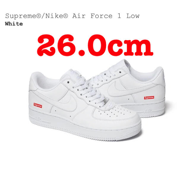 Supreme Nike Air Force 1 White 26.0cm