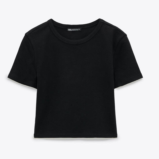 ZARA(ザラ)のZARA クロップド丈Tシャツ　（お値下げしました） レディースのトップス(Tシャツ(半袖/袖なし))の商品写真