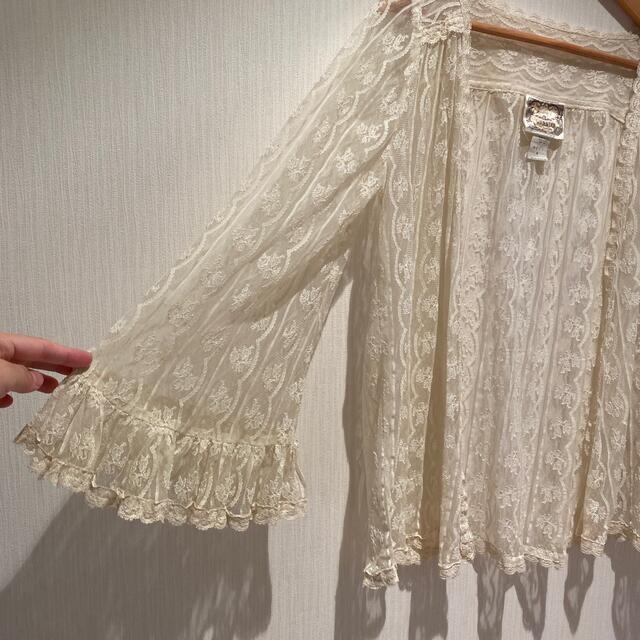 GUNNE SAX(ガニーサックス)の美品　希少　ガニーサックス　レース　羽織　フレア　ビンテージ レディースのジャケット/アウター(その他)の商品写真