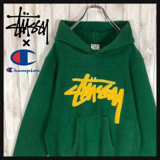 ステューシー(STUSSY)の【限定コラボ】STUSSY CHAMPION リバースウィーブ パイル パーカー(パーカー)