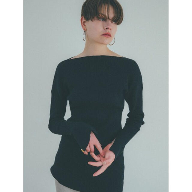 クラネ LOOSE SHAPE RIB  KNIT TOPSニット/セーター