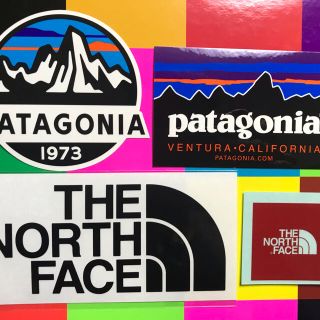 パタゴニア(patagonia)の★補強あり★新品未使用　ノースフェイス&パタゴニア　ステッカー4枚セット　黒(その他)