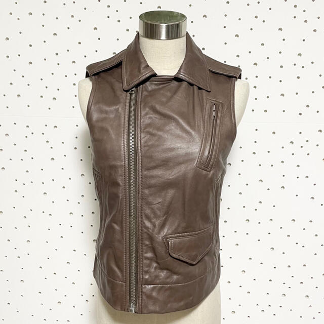 34%割引S【特別セール品】 Rick Owens リック オウエンス レザー 値下げ交渉 Rick Owens リック オウエンス レザーロングベスト レザーベスト ベスト