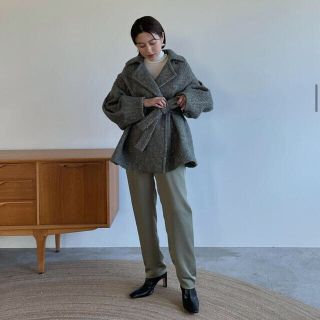 CLANE MIX LOOP TWEED BOX COAT サイズ1