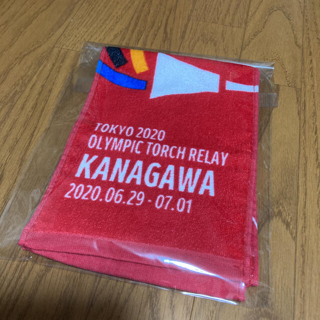コカ・コーラ(コカコーラ)の東京オリンピック2020 タオル　神奈川　KANAGAWA 聖火リレー　非売品 エンタメ/ホビーのコレクション(ノベルティグッズ)の商品写真