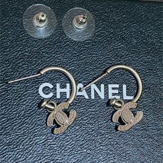 プレート刻印06PCHANEL シャネル ココマーク フープピアス ミニココ　06P BTS