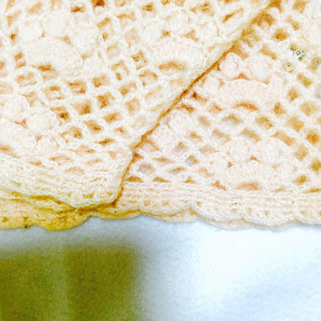 Lochie(ロキエ)の② ヴィンテージ カーディガン ニット セーター かぎ編み ピンク フラワー  レディースのトップス(ニット/セーター)の商品写真