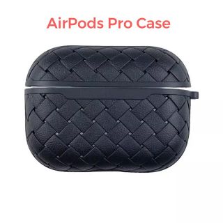 Airpods Pro case cover 高級感 レザー調 ブラック(モバイルケース/カバー)