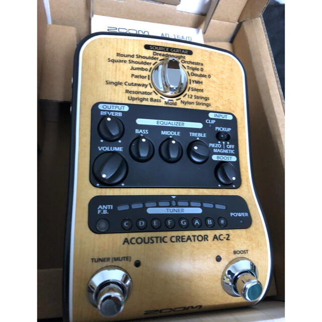 アコギ プリアンプ エフェクター zoom AC-2 新品同様! アコギ プリアンプ エフェクター zoom AC-2 新品同様!