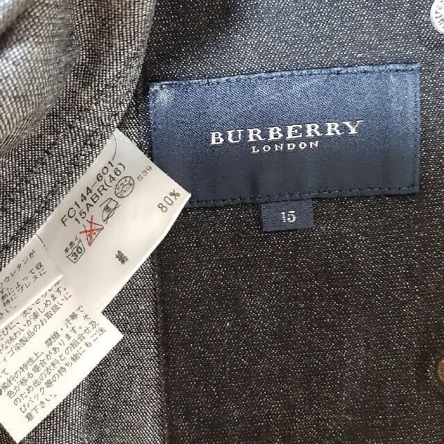 BURBERRY(バーバリー)のBURBERRY-London　デニム(ストレッチ)サイズ15(M～L)　値下げ レディースのジャケット/アウター(Gジャン/デニムジャケット)の商品写真