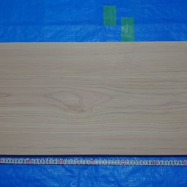 ヒノキ 一枚板 100x39x3.3cm 天板 まな板 棚板 神棚板素材/材料