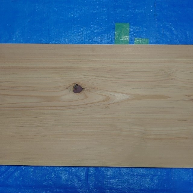 ヒノキ 一枚板 100x39x3.3cm 天板 まな板 棚板 神棚板素材/材料