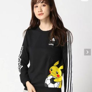 アディダス(adidas)のアディダス adidas ピカチュウ ポケモン コラボ スウェットブラック M(トレーナー/スウェット)