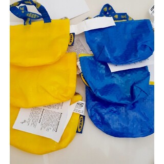 イケア(IKEA)のIKEA   青と黄色　ミニバッグ♪イケア　クノーリグ   新品 6個セット(エコバッグ)