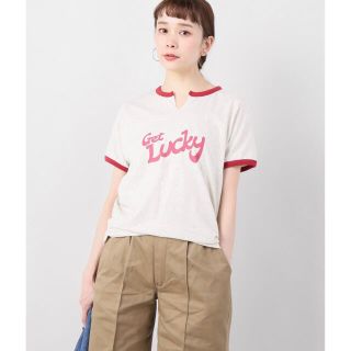 シンプリシテェ(Simplicite)の【新品】B.C STOCK リンガー Tシャツ キーネック(Tシャツ(半袖/袖なし))