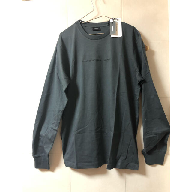 DIESEL(ディーゼル)のディーゼル DIESEL Tシャツ 長袖 クルーネック ロンT  グレー メンズのトップス(Tシャツ/カットソー(七分/長袖))の商品写真