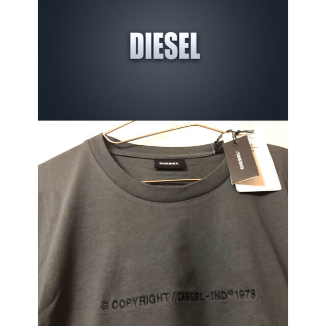 DIESEL(ディーゼル)のディーゼル DIESEL Tシャツ 長袖 クルーネック ロンT  グレー メンズのトップス(Tシャツ/カットソー(七分/長袖))の商品写真