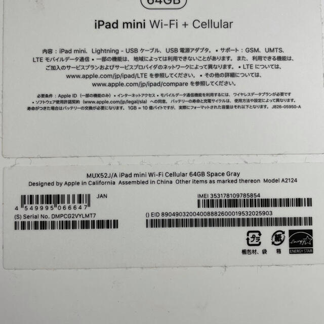 値下中【美品】iPad mini5 64GB セルラー 黒＋難ありペンシル 9