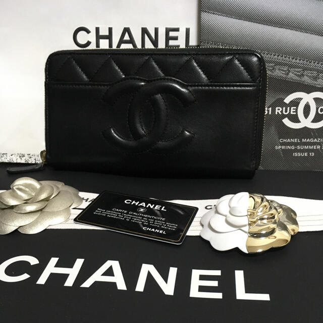 CHANEL(シャネル)のKATE様専用♡超美品♡ 新作 レア シャネル  ブラック 長財布 正規品 レディースのファッション小物(財布)の商品写真