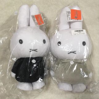 新品未開封 ミッフィー SLサイズ ぬいぐるみ モノトーン 2種セット タグ付き(ぬいぐるみ)