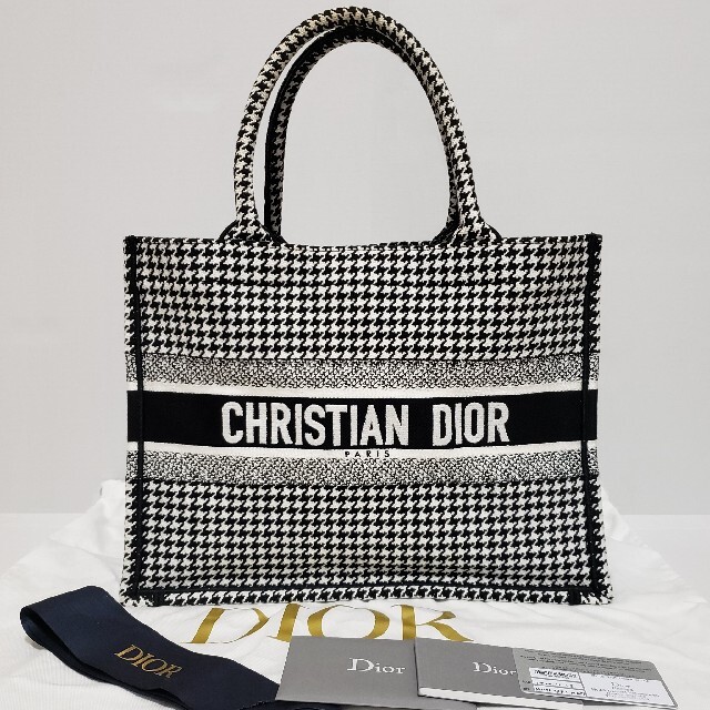 Christian Dior - 正規品★ディオール　ブックトート　スモール　千鳥格子　ハウンドトゥース