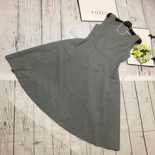 フォクシー(FOXEY) ロングワンピース ワンピース(グレー/灰色系)の