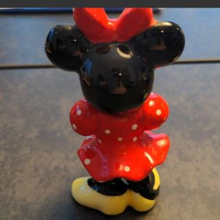 Disney - ミッキーマウス ミニーマウス 陶器 置物 フィギュア レトロ