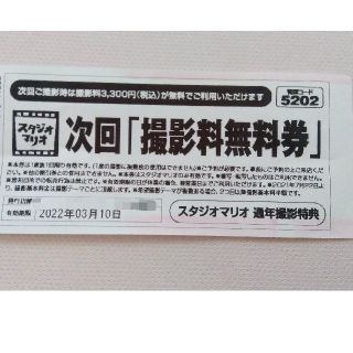 キタムラ(Kitamura)のスタジオマリオ　次回撮影料無料券(その他)