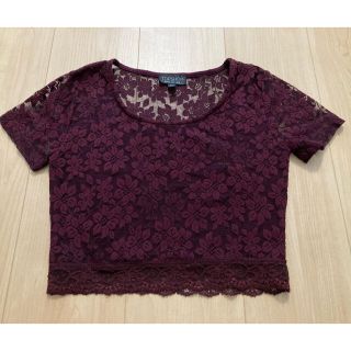 トップショップ(TOPSHOP)の【TOPSHOP】ショート丈レーストップス(Tシャツ(半袖/袖なし))