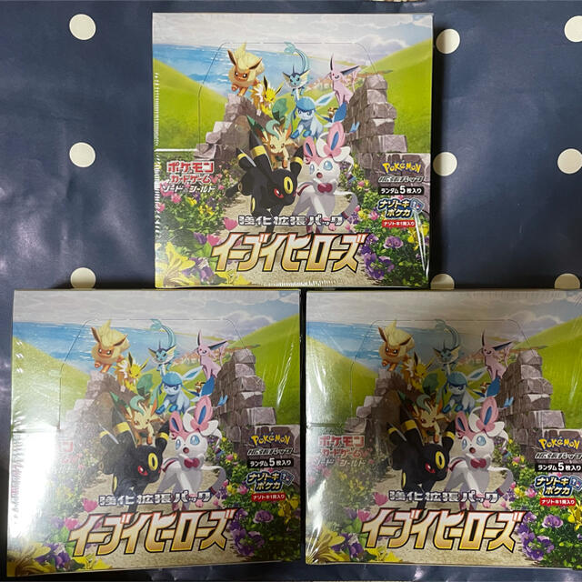 ために ポケモンカード イーブイヒーローズ 3BOXの通販 by 宅村｜ラクマ ダンボール