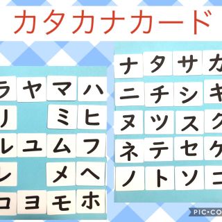 カタカナカード　国語　家庭学習　支援教材　就学準備(知育玩具)