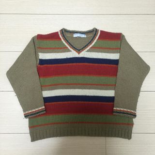 ザラ(ZARA)の送料無料 ZARAザラ キッズ Vネック ボーダーニット セーター 92-97(ニット)