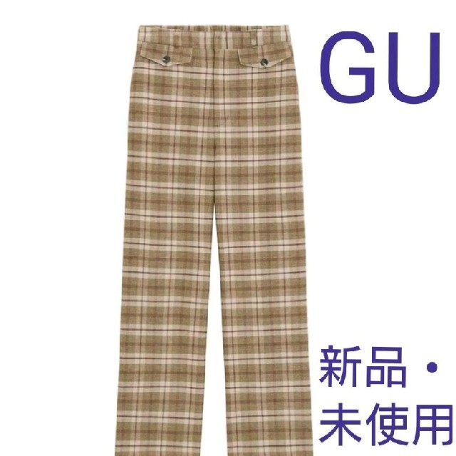 GU(ジーユー)のGUチェックストレートパンツQ レディースのパンツ(カジュアルパンツ)の商品写真