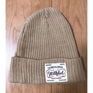 ミルクフェド(MILKFED.)の【美品】MILKFED ミルクフェド 帽子(ニット帽/ビーニー)