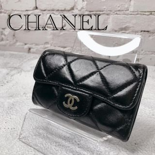 シャネル(CHANEL)のシャネル CHANEL マトラッセ キーケース 6連 黒 ブラック(キーケース)