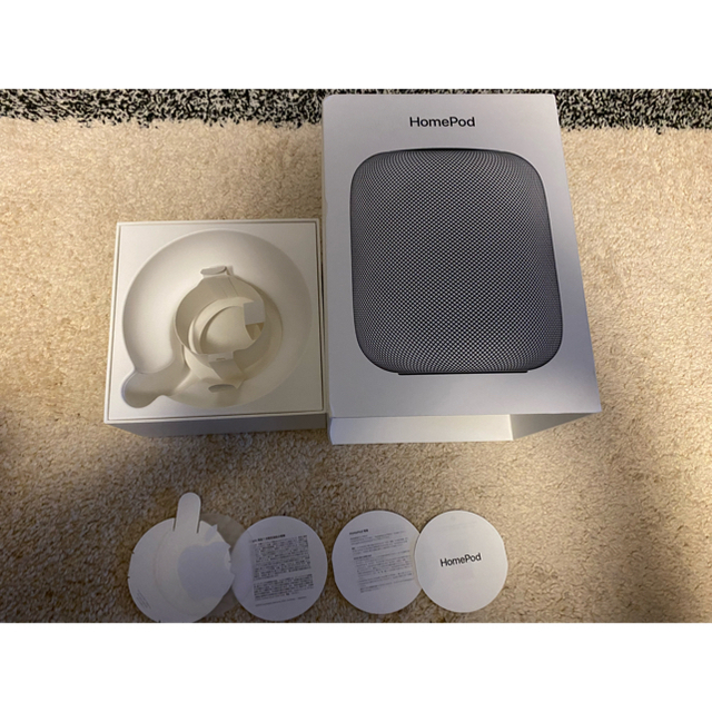 Apple(アップル)のmow様専用APPLE HOMEPODアップル ホームポッド グレー スマホ/家電/カメラのオーディオ機器(スピーカー)の商品写真